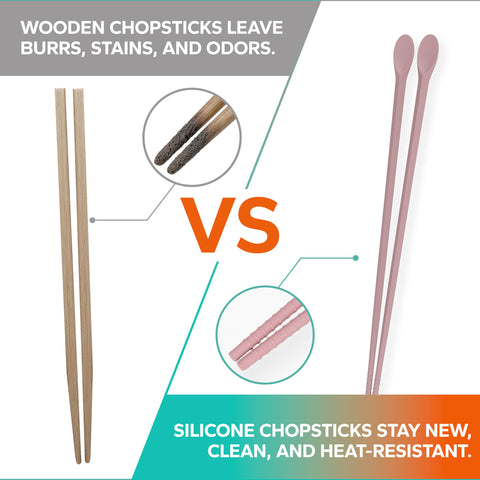 RECOHOME chopsticks heat resistance up to 230°C for safe cooking