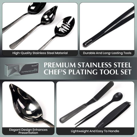 Recsrdce precision plating spoons for accurate portioning and decoration