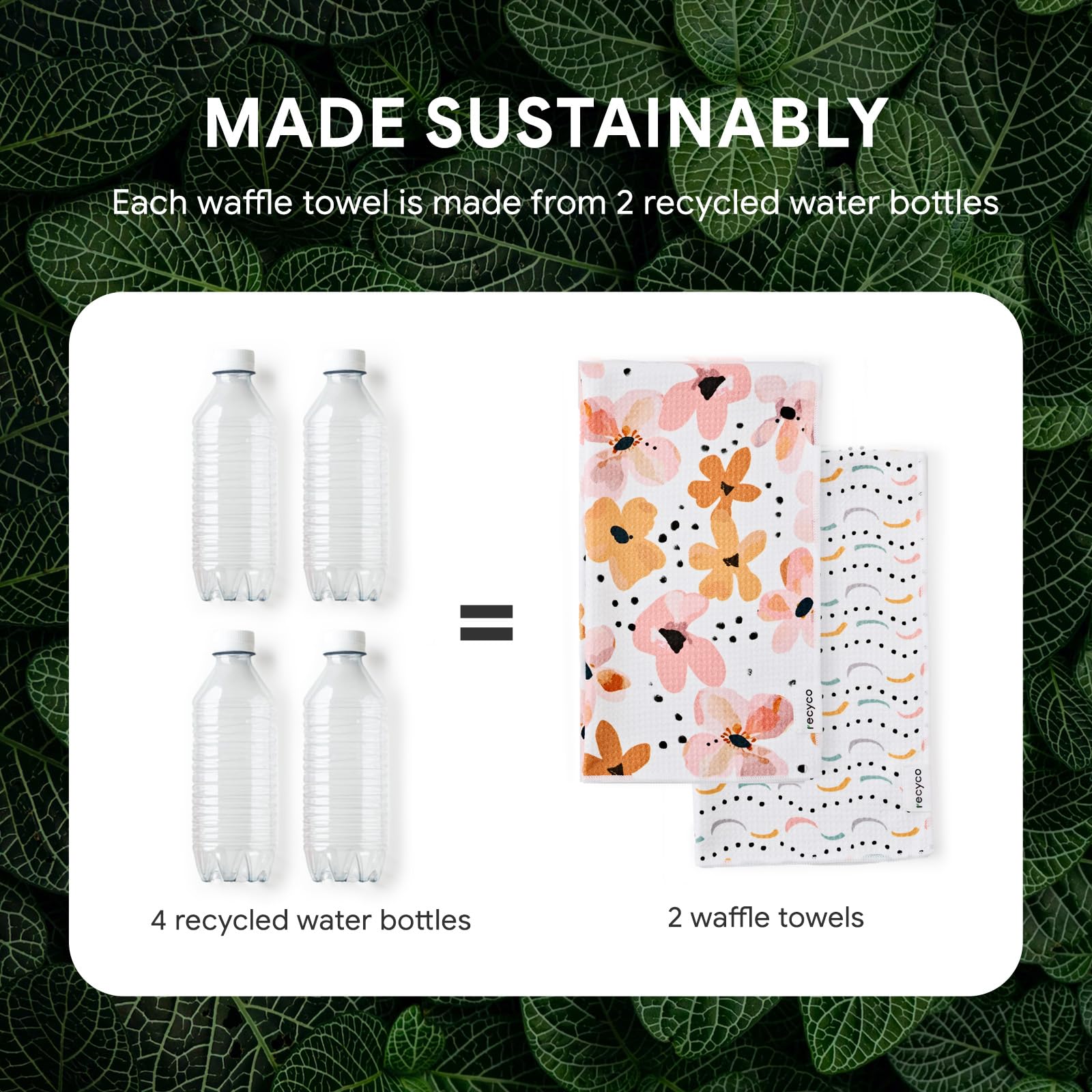 RECYCO towels feature hanging loops for easy storage after use.