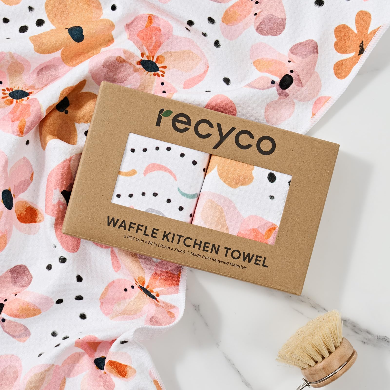 RECYCO lightweight 16x28 towels designed for comfortable handling.