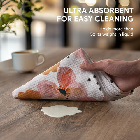 RECYCO towels made from recycled bottles for eco friendly kitchen cleaning.
