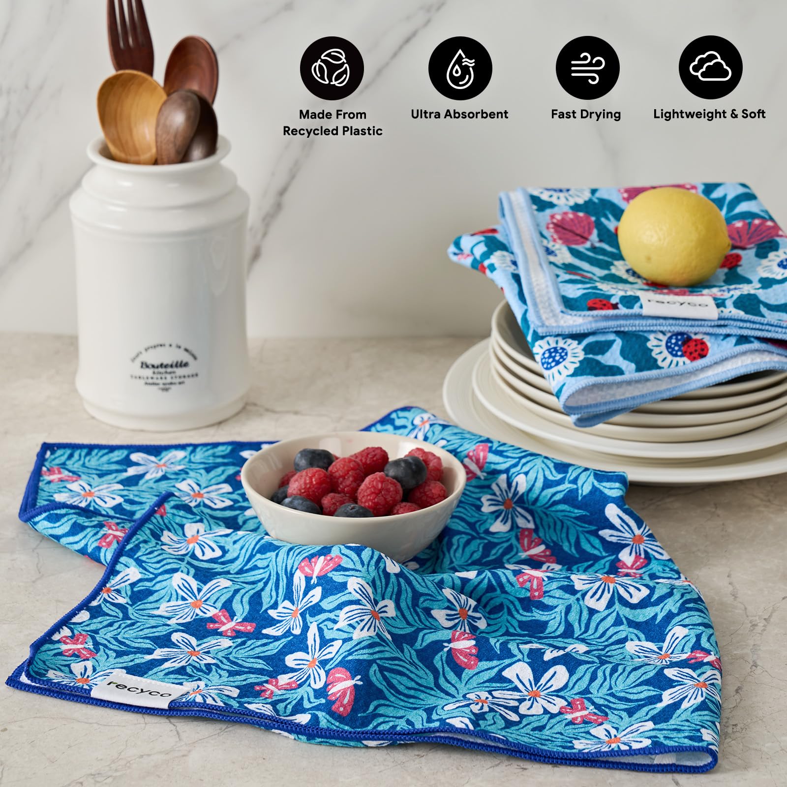 RECYCO waffle towel aerodry weave for fast-drying performance