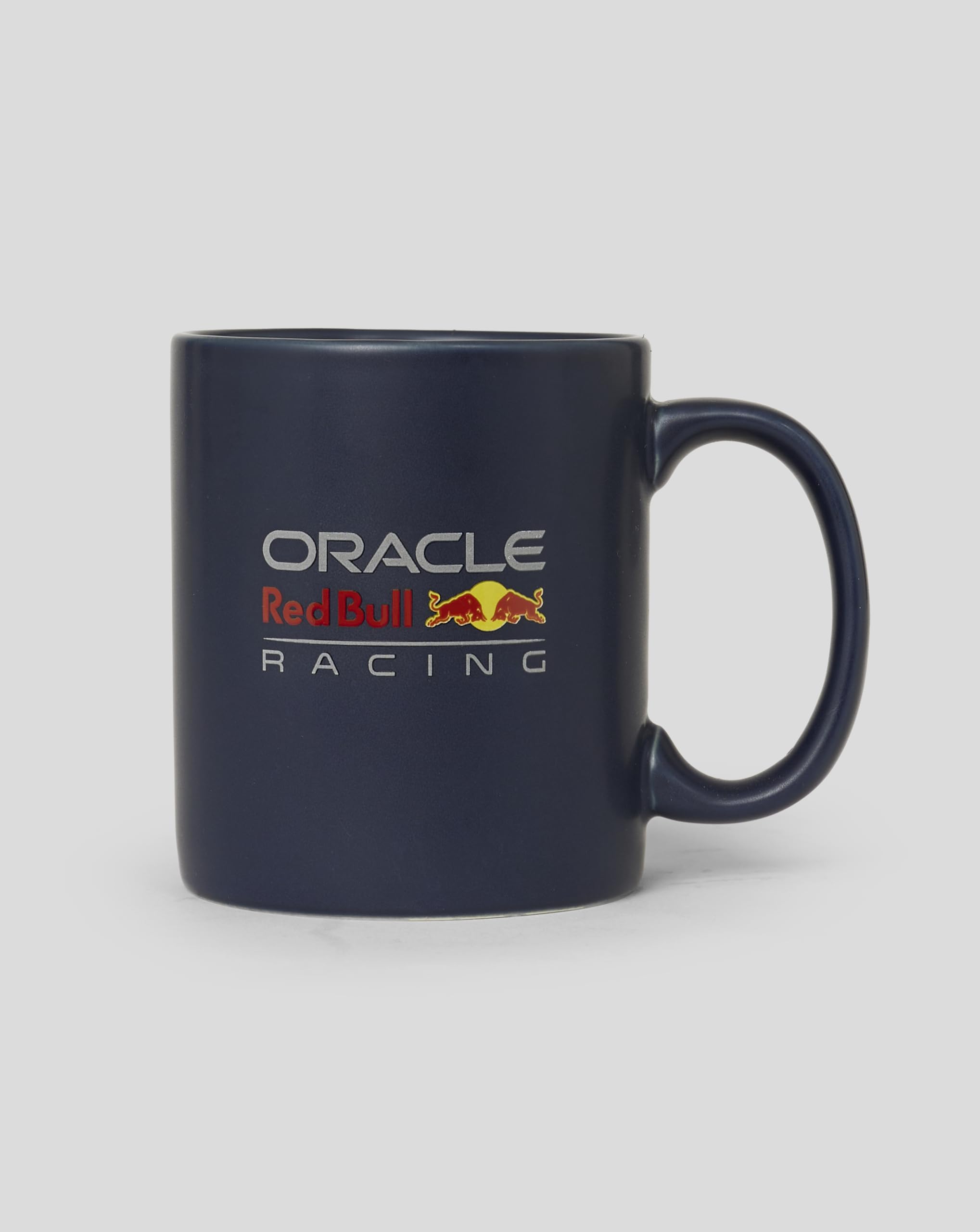 Red Bull Racing mug side view for energized mornings