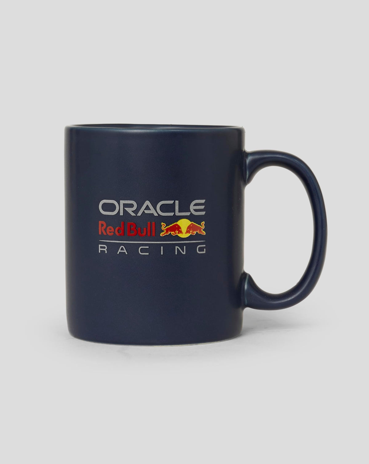 Red Bull Racing mug side view for energized mornings