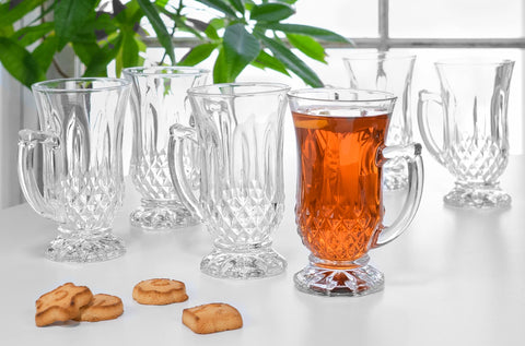 Red Co. dishwasher-safe glass teacups for easy cleanup