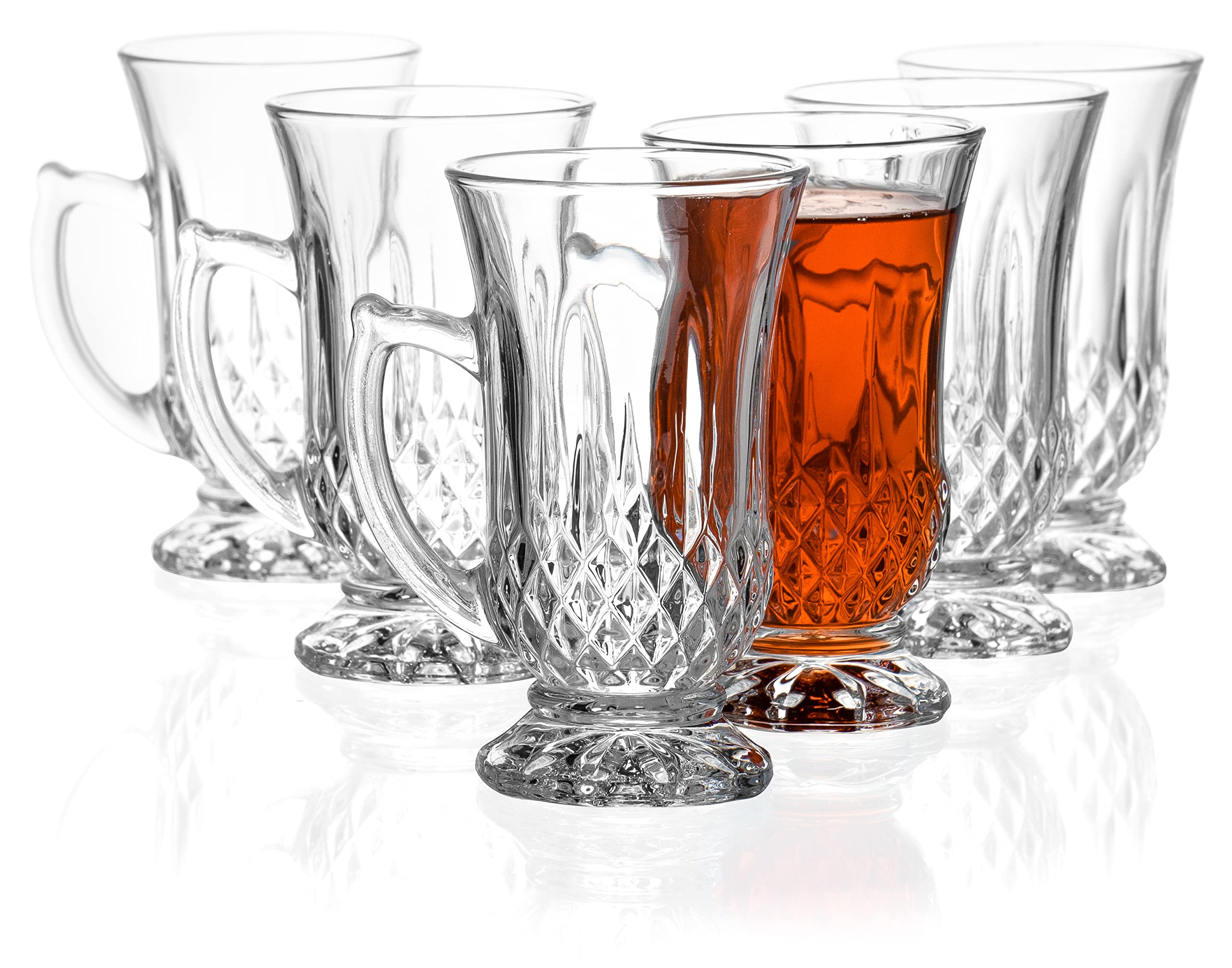Red Co. 4.5 oz capacity tea cups ideal for Turkish tea rituals