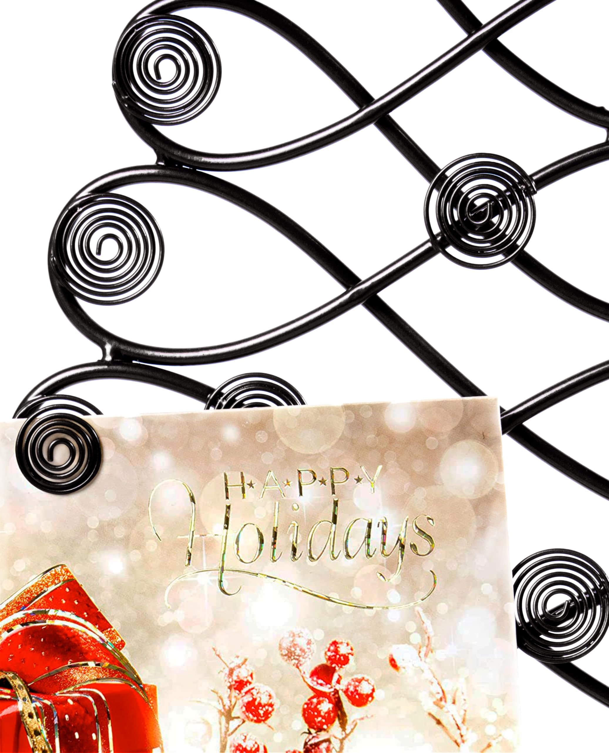 Red Co. wire spirals hold up to 19 cards securely, great for seasonal displays.