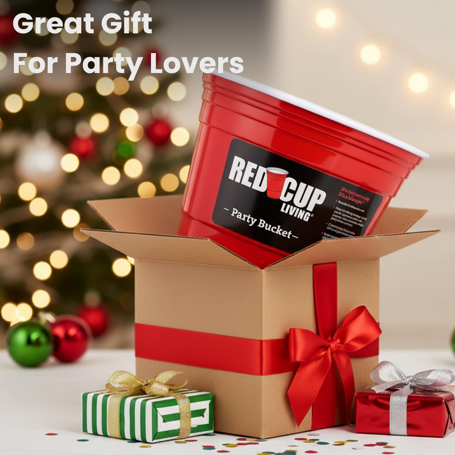 Red Cup Living multi-functional beverage holder doubles as a cold drinks tub.