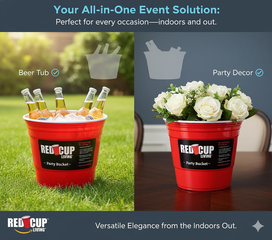 Red Cup Living premium gift ice bucket makes a stylish holiday or hostess gift.