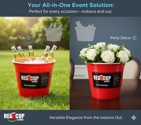 Red Cup Living premium gift ice bucket makes a stylish holiday or hostess gift.