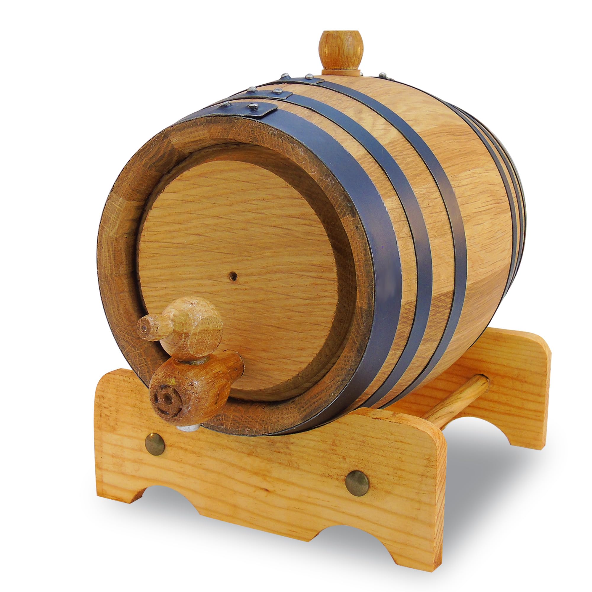 Red Head Barrels 2 L aging barrel on a stand for home aging