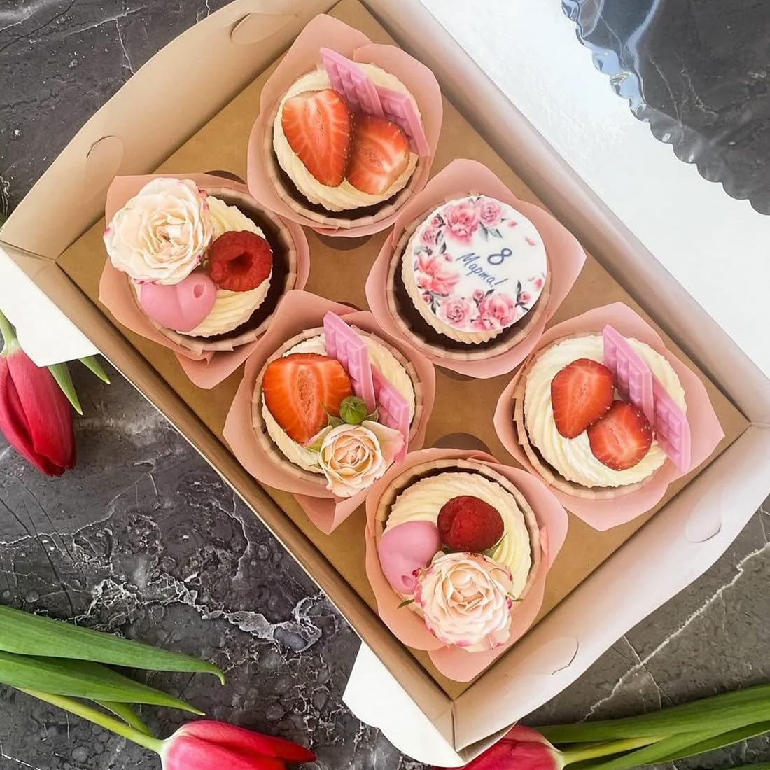 REDANHA pink wrappers suit desserts at events and stalls.