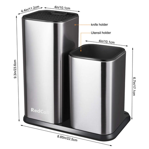RedCall brushed stainless steel finish resists fingerprints for a sleek look