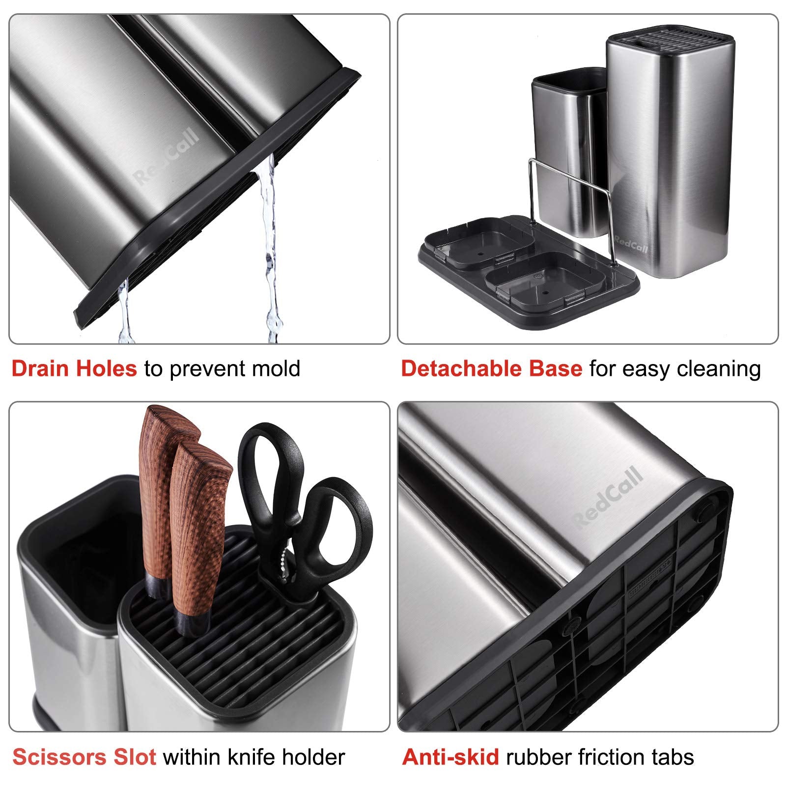 RedCall detachable base allows easy cleaning and maintenance