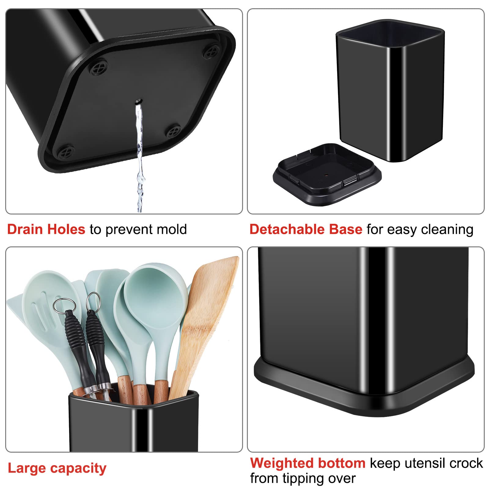 RedCall modern black stainless design adds sleek style to any kitchen.