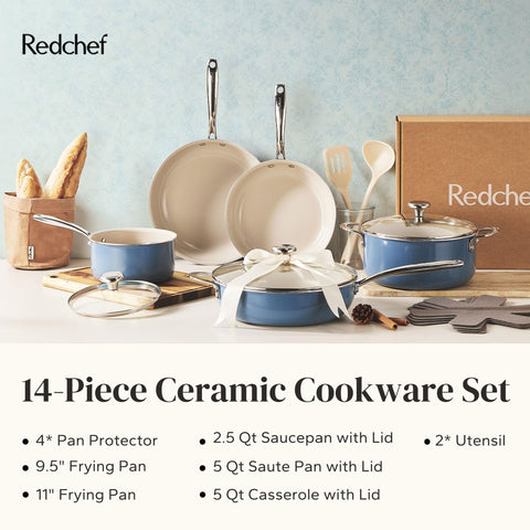 Redchef pot protectors help defend surfaces during stacking and storage.