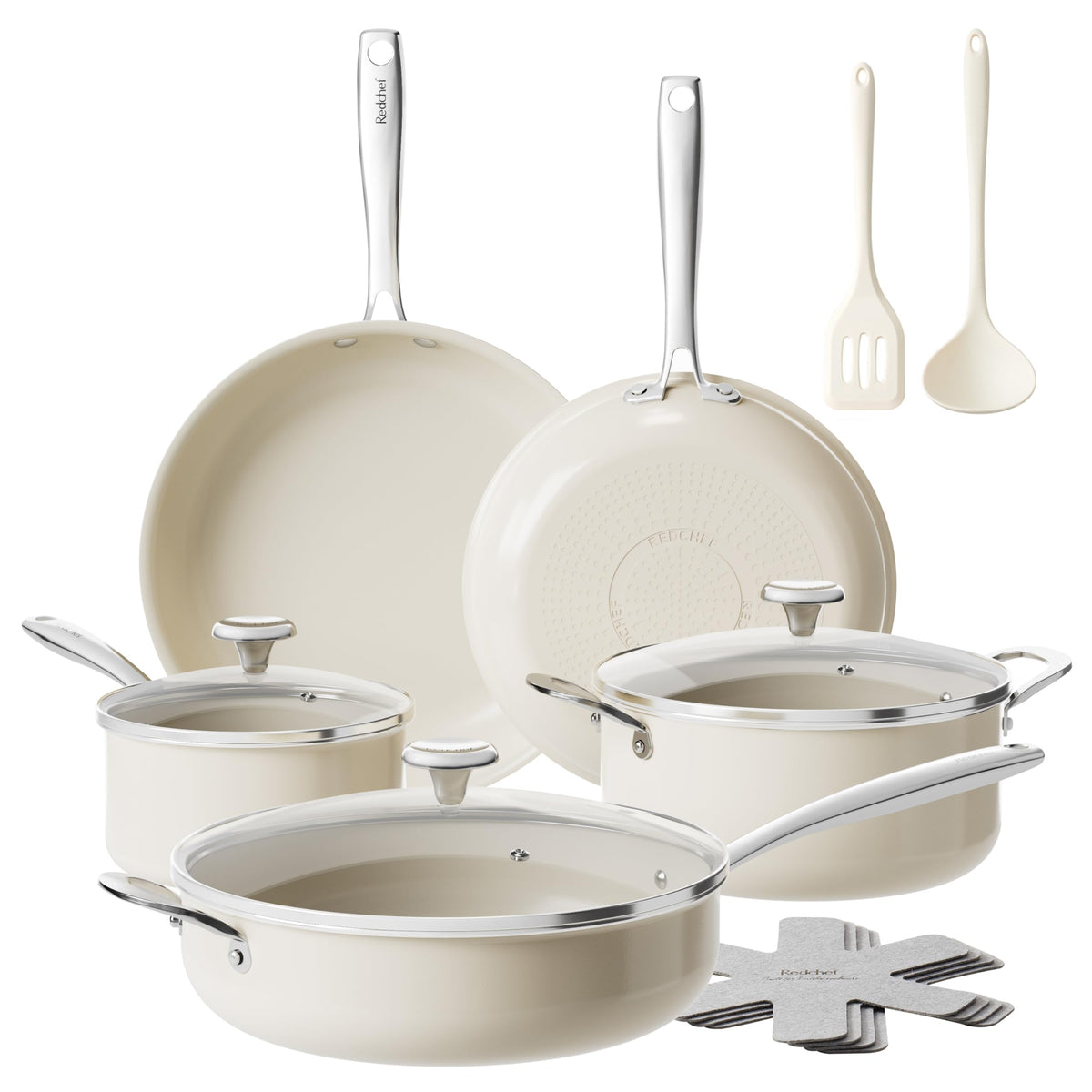 Redchef ceramic nonstick 9.5-inch frying pan with smooth release for quick meals