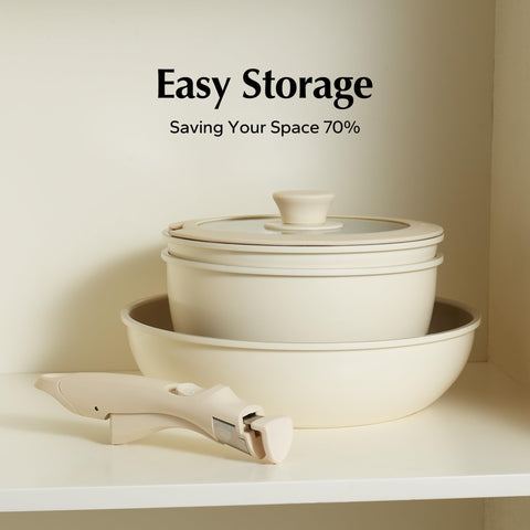 Redchef optimal stack storage shows space savings when handles are off