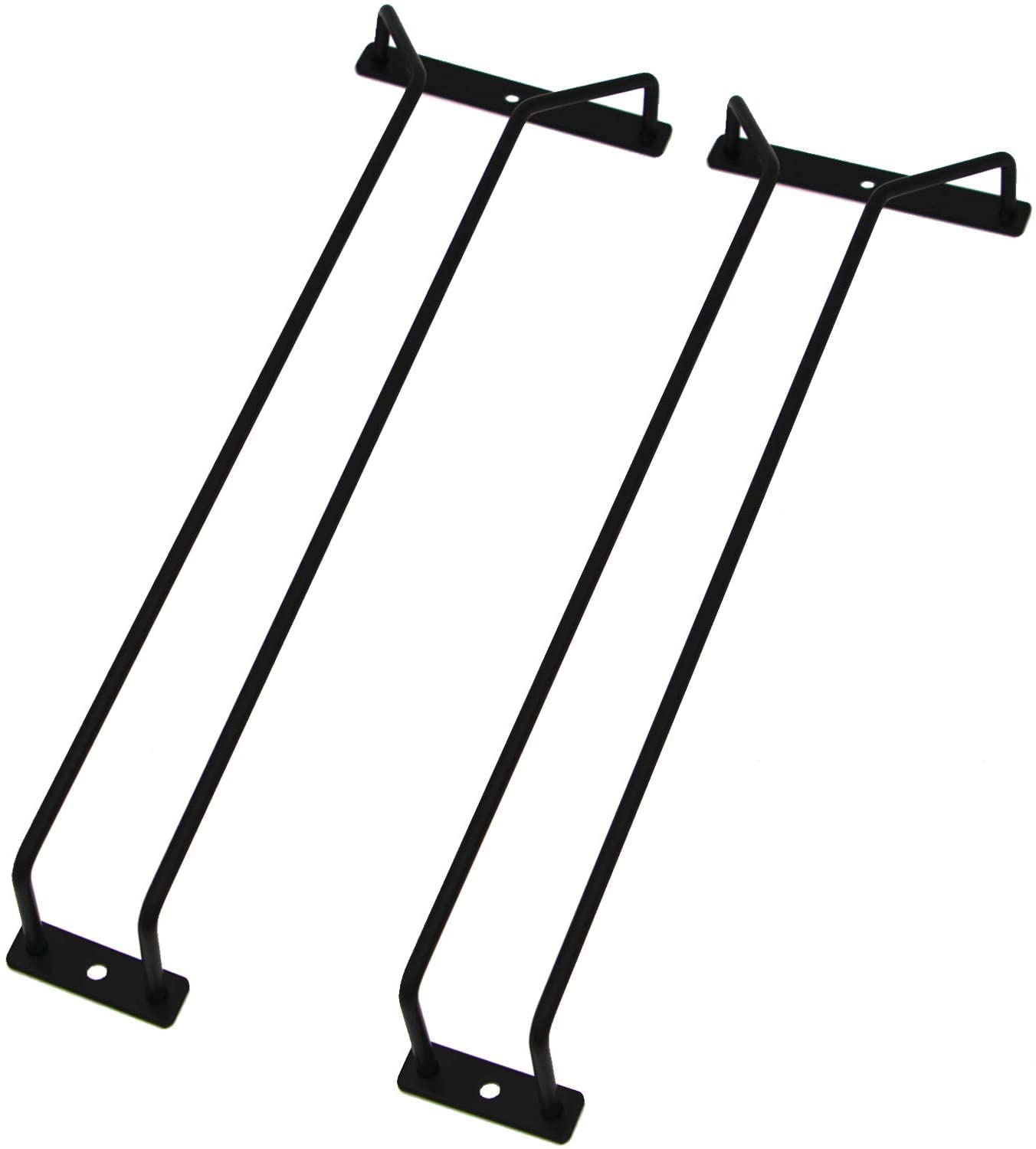 RedDreamer 14-inch black wine glass rack mounted under cabinet for organized stemware.