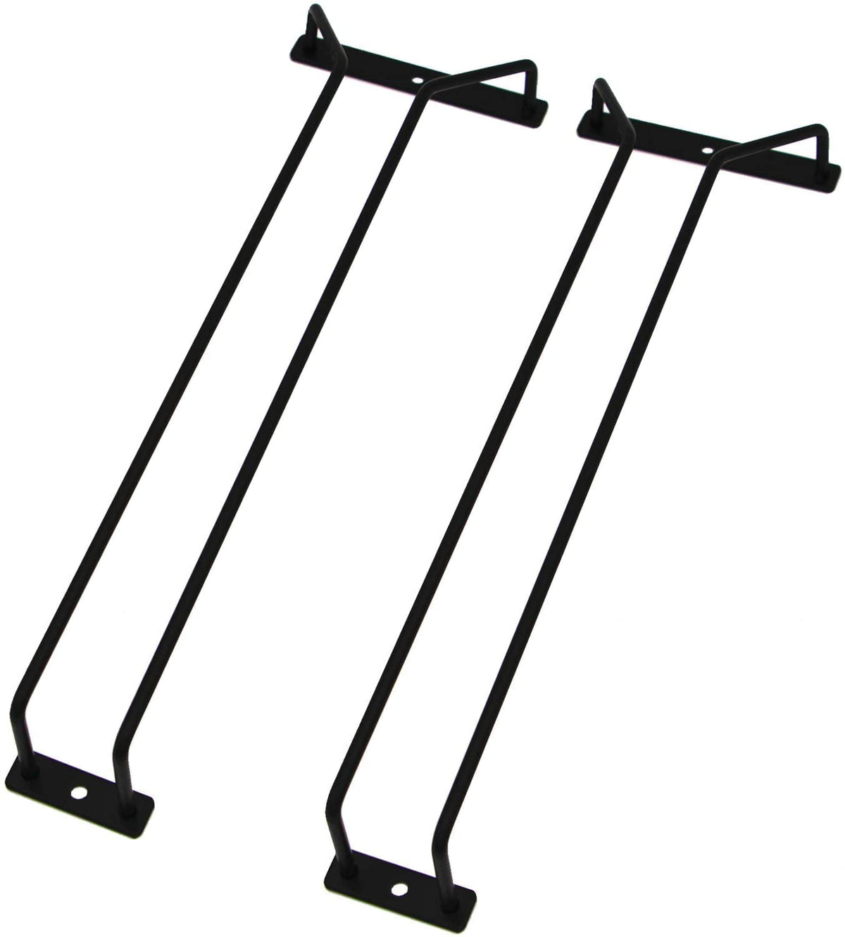 RedDreamer 14-inch black wine glass rack mounted under cabinet for organized stemware.
