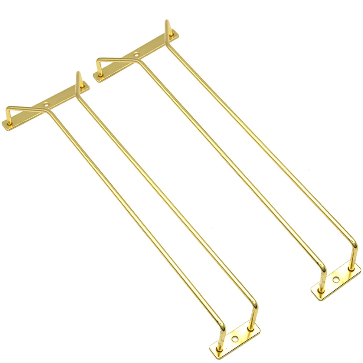 RedDreamer 14-inch gold wine glass rack under cabinet view for elegant stemware storage.