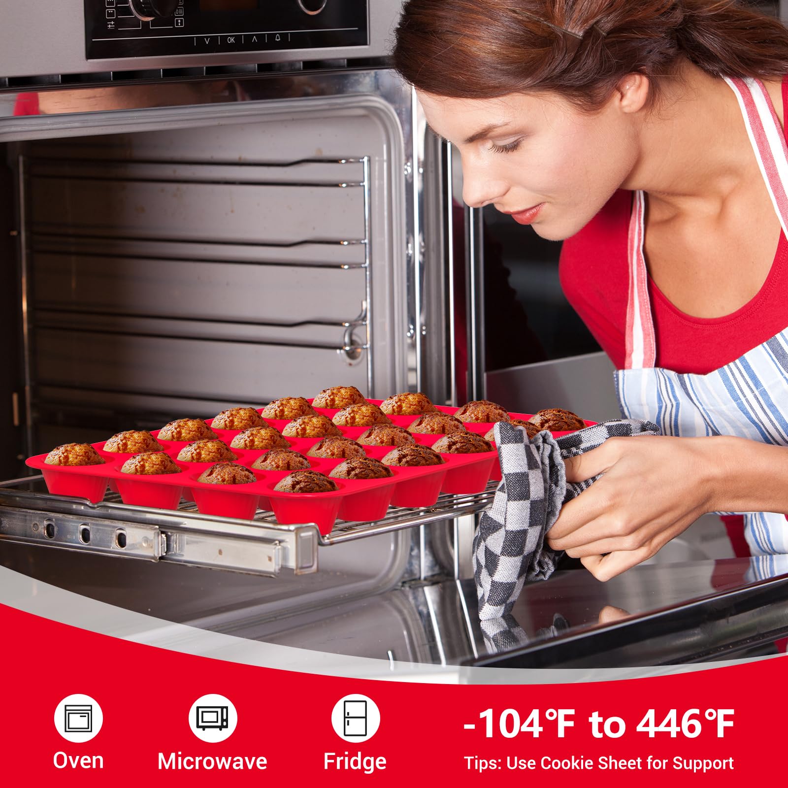Redfly pan on a baking sheet for added stability during transfer.