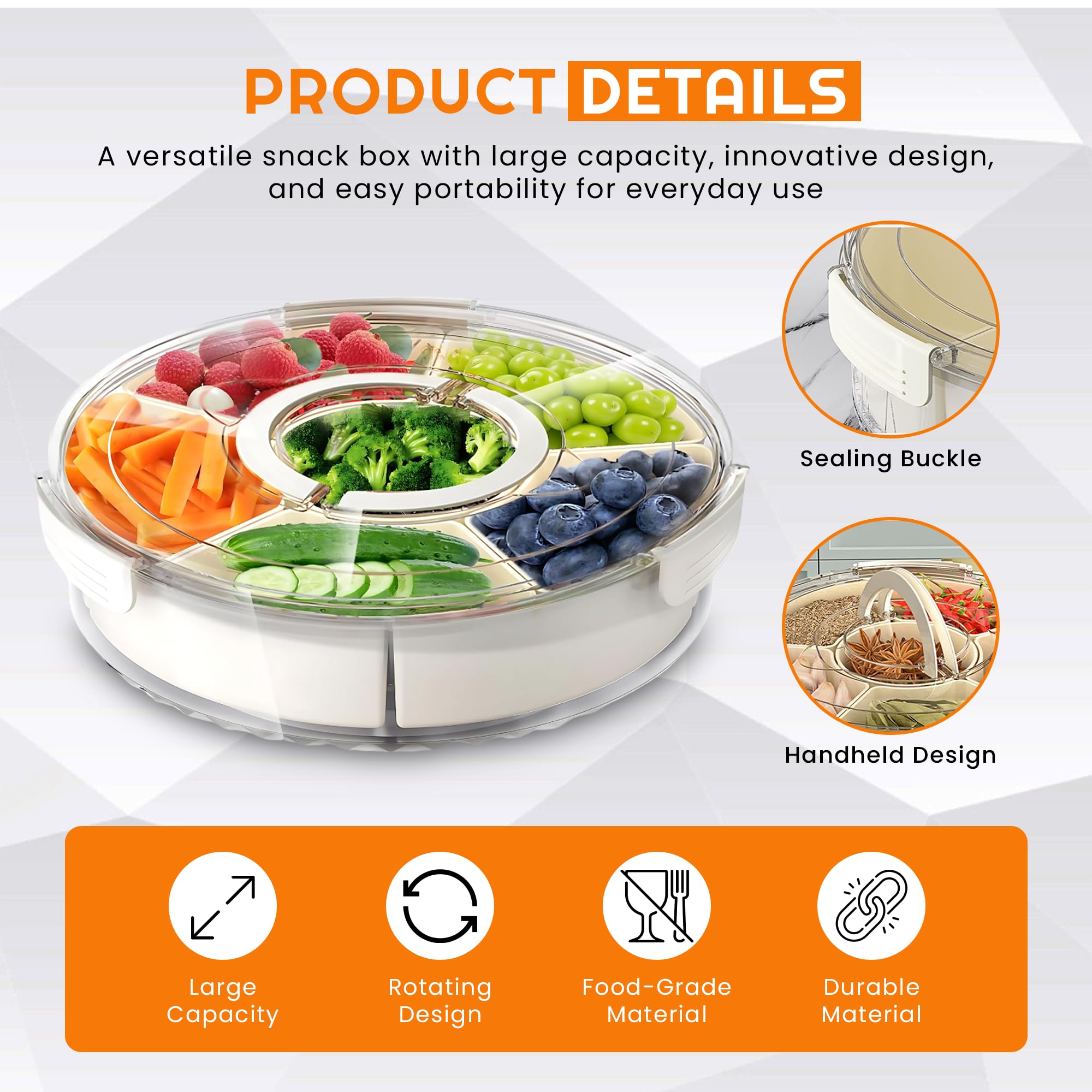 RedRoko kids-spin snack tray designed for independent, easy snacking.