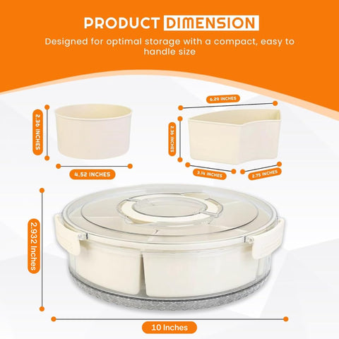 RedRoko lid-closure on rotating snack box keeping contents fresh and secure.