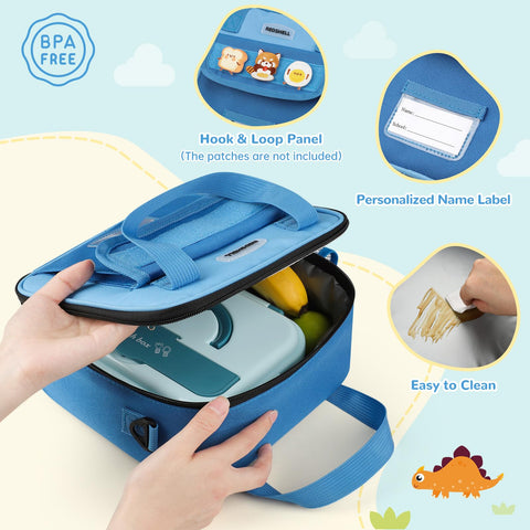 REDSHELL lunch box interior spacious main compartment fits bento and snacks.