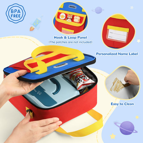 REDSHELL lunch box interior with ice-pack pocket to keep meals cool.