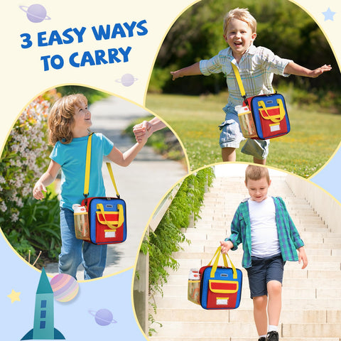 REDSHELL durable oxford material lunch pail withstands daily school use.