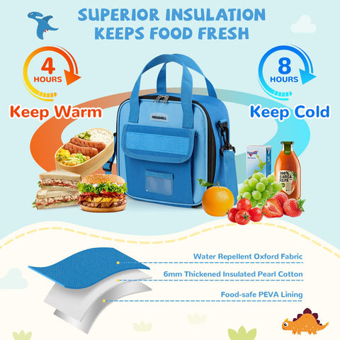REDSHELL lunch box detachable name tag prevents mix-ups at school.