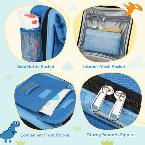 REDSHELL lunch bag adjustable strap offers crossbody or shoulder carry.