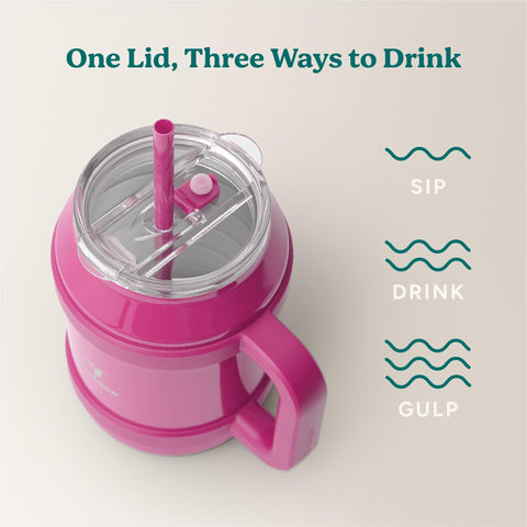 REDUCE tumbler with straw and lid for convenient on-the-go sipping.
