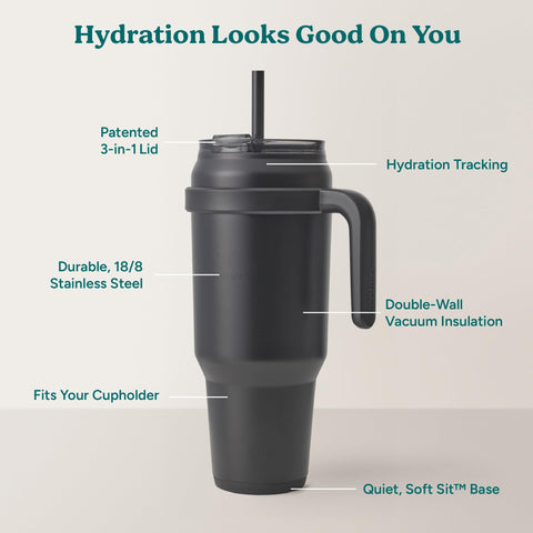 REDUCE 50 oz tumbler with reusable straw for convenient on-the-go hydration