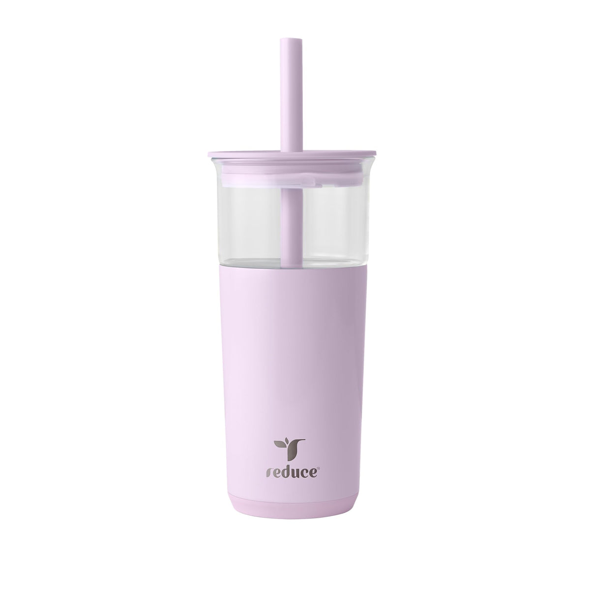 REDUCE Aspen 20 oz glass tumbler front view shows cold drinks up to 12 hours.