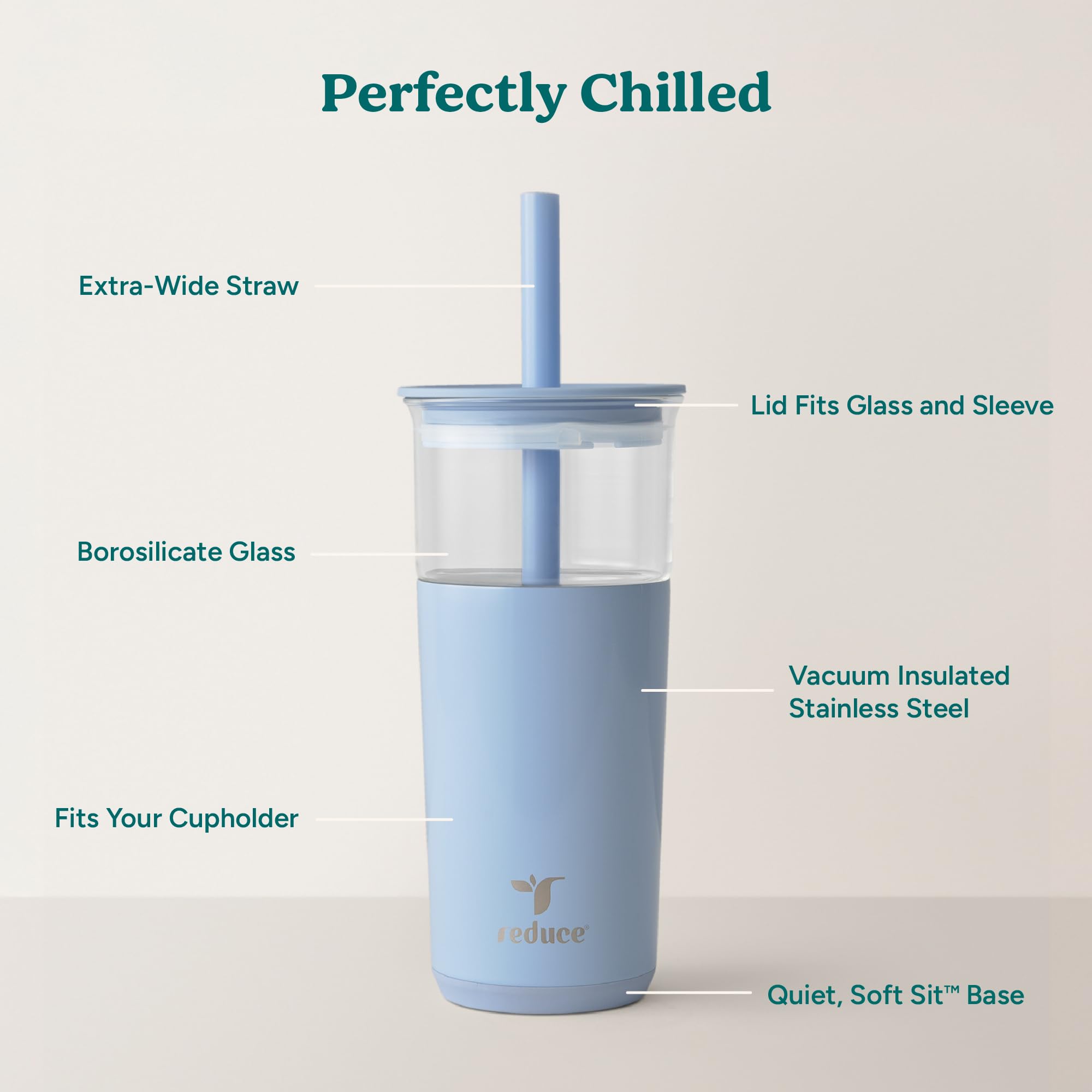 REDUCE Aspen extra-wide straw ideal for boba and smoothies.