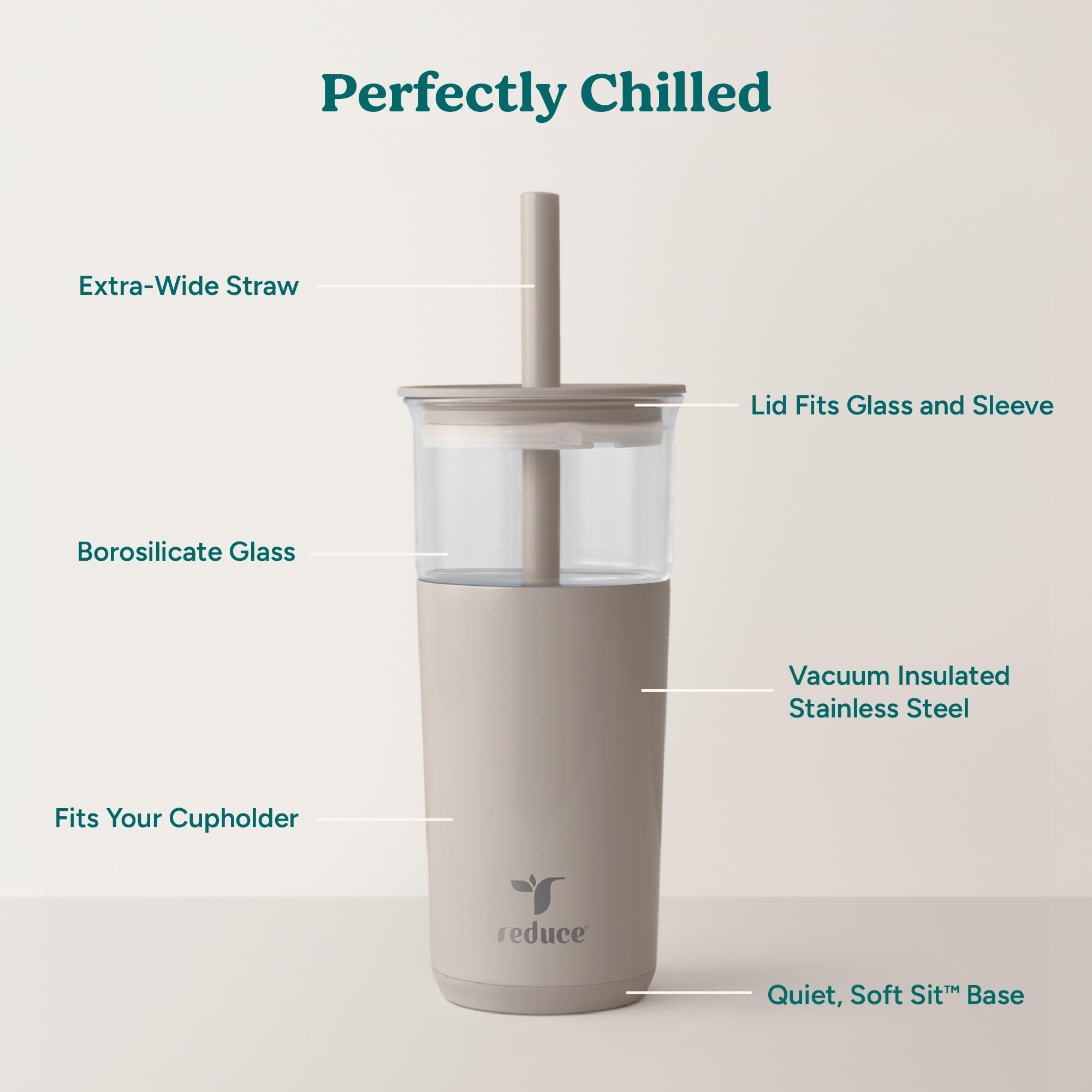 REDUCE Aspen extra-wide straw designed for boba and thick smoothies.
