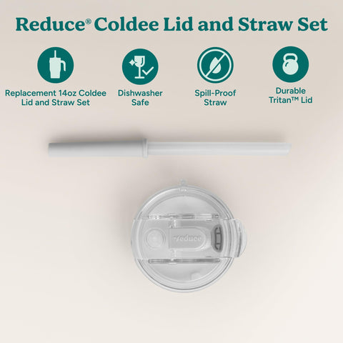 Reduce Coldee 2.0 straw, transparent design for easy cleaning and sipping.