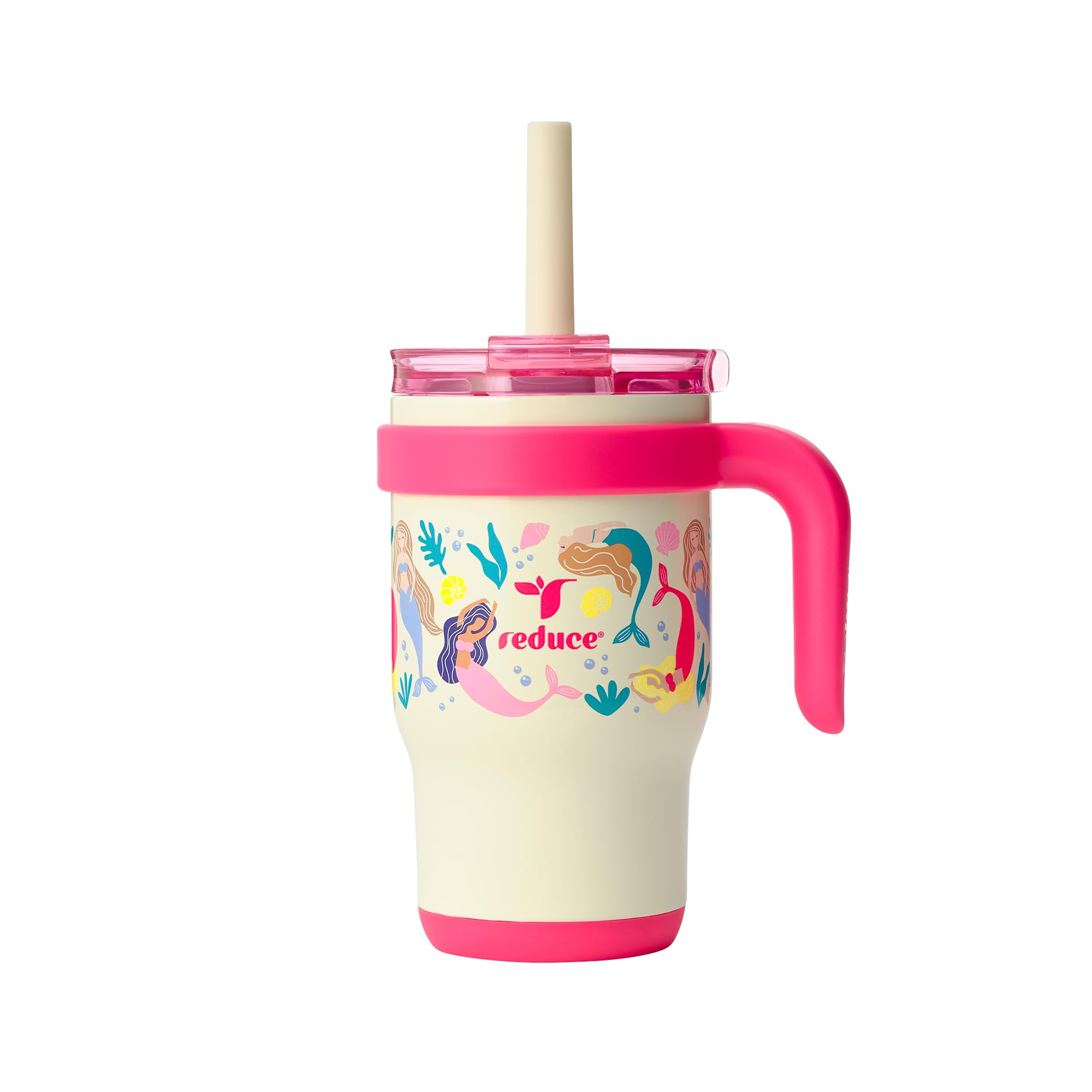 REDUCE Coldee kids tumbler with lid and straw, spill-free for on-the-go hydration.