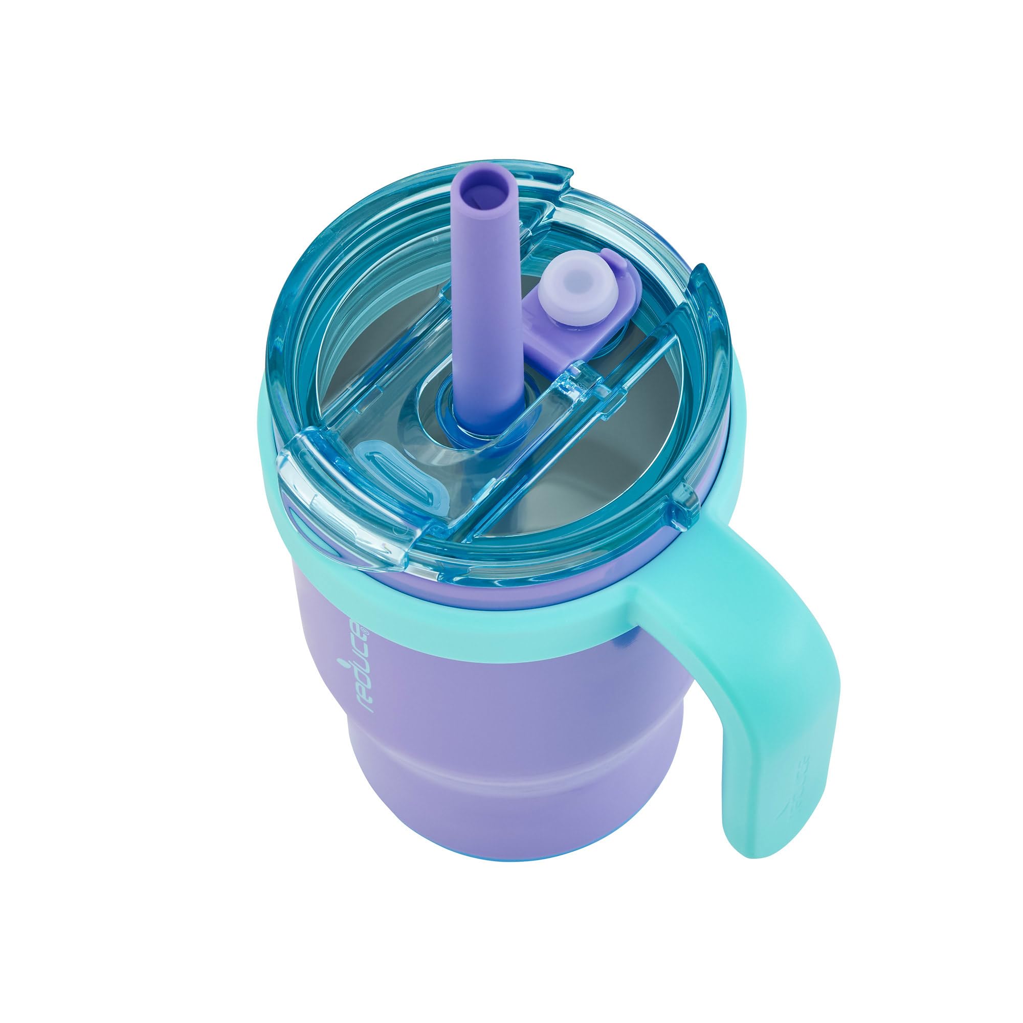 Insulated stainless steel construction keeps beverages cooler longer.