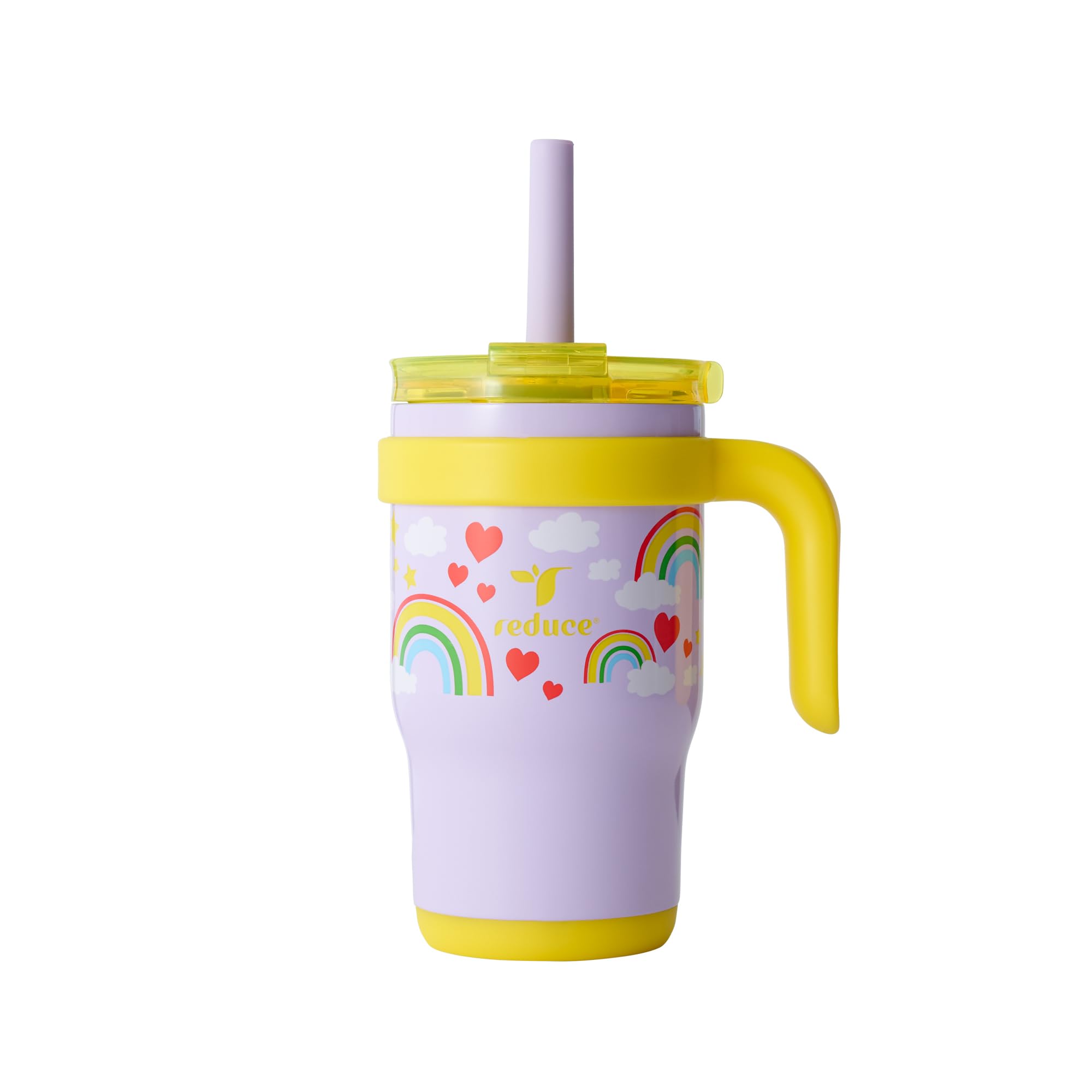 REDUCE Coldee kids tumbler with leak-proof lid for mess-free car rides.