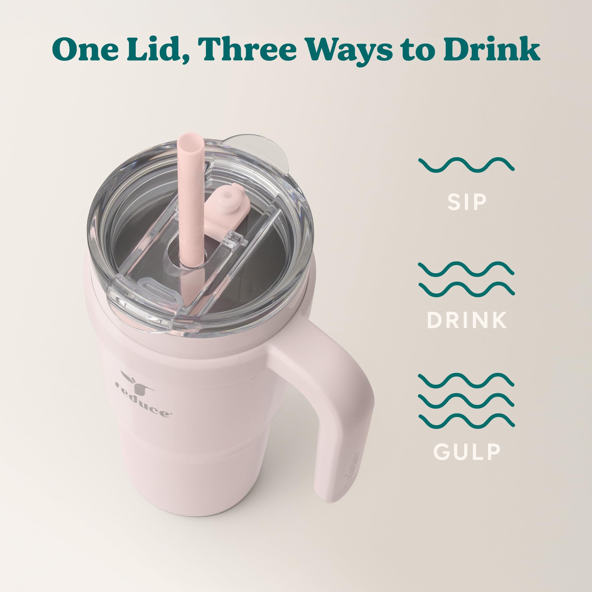 REDUCE dishwasher-safe BPA-free tumbler simplifies cleaning after busy days.