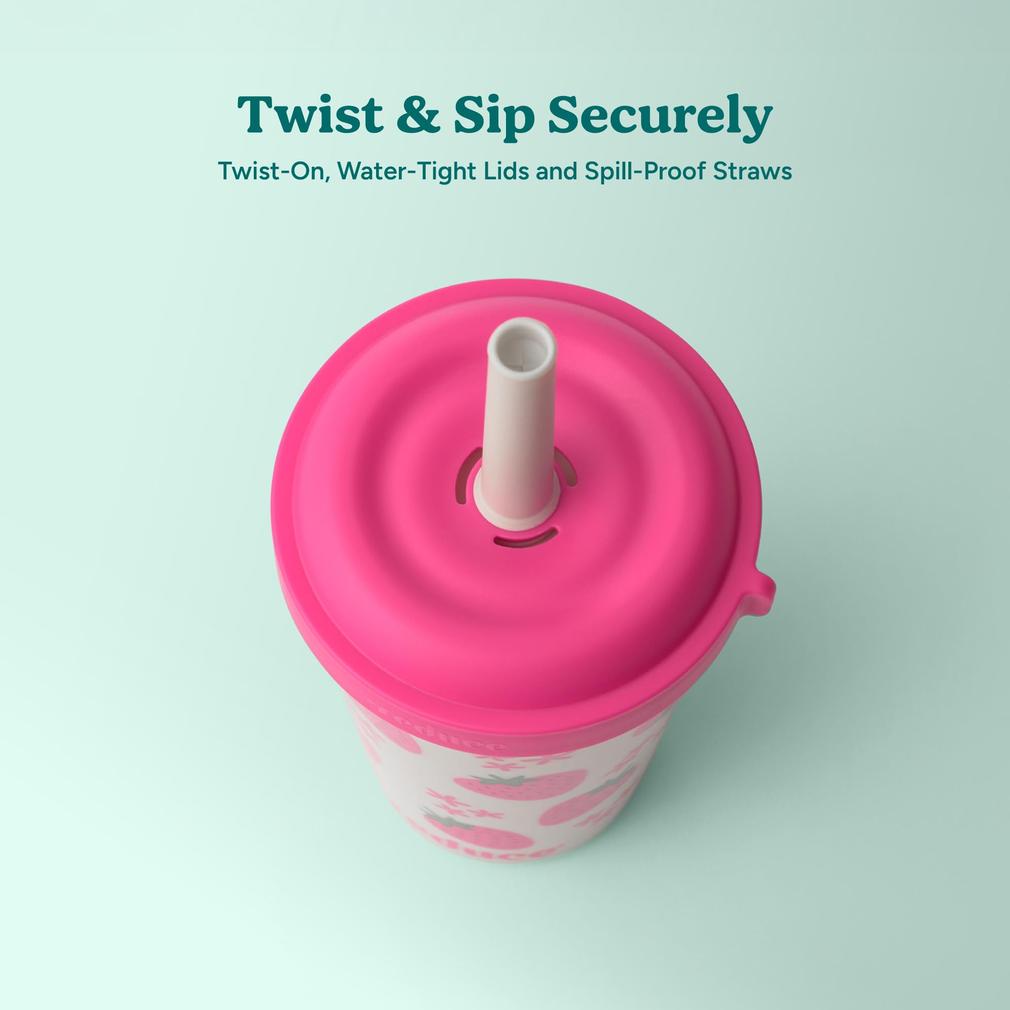 Reduce GoGo dishwasher-safe cups simplify cleanup after meals.