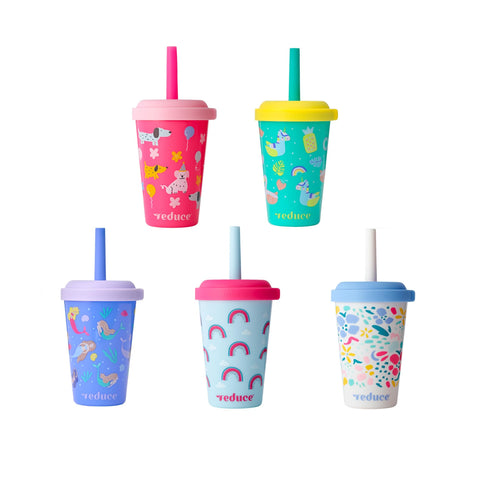 REDUCE GoGo's kids tumbler with stackable lids for mess-free hydration.