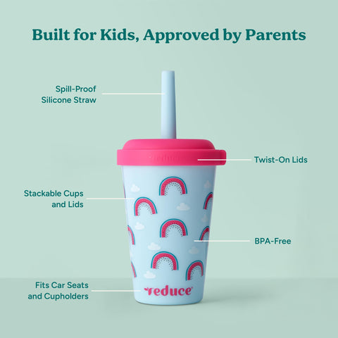 REDUCE GoGo's twist-on lid keeps drinks contained during travel.