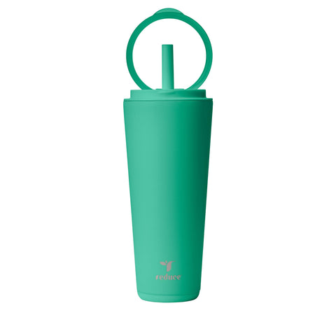 REDUCE Halo 32 oz tumbler with flip-handle lid for easy one-handed transport