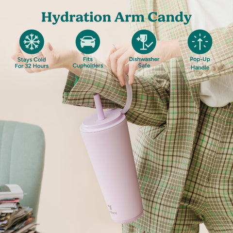 REDUCE Halo spill-proof design helps keep bags and car interiors clean
