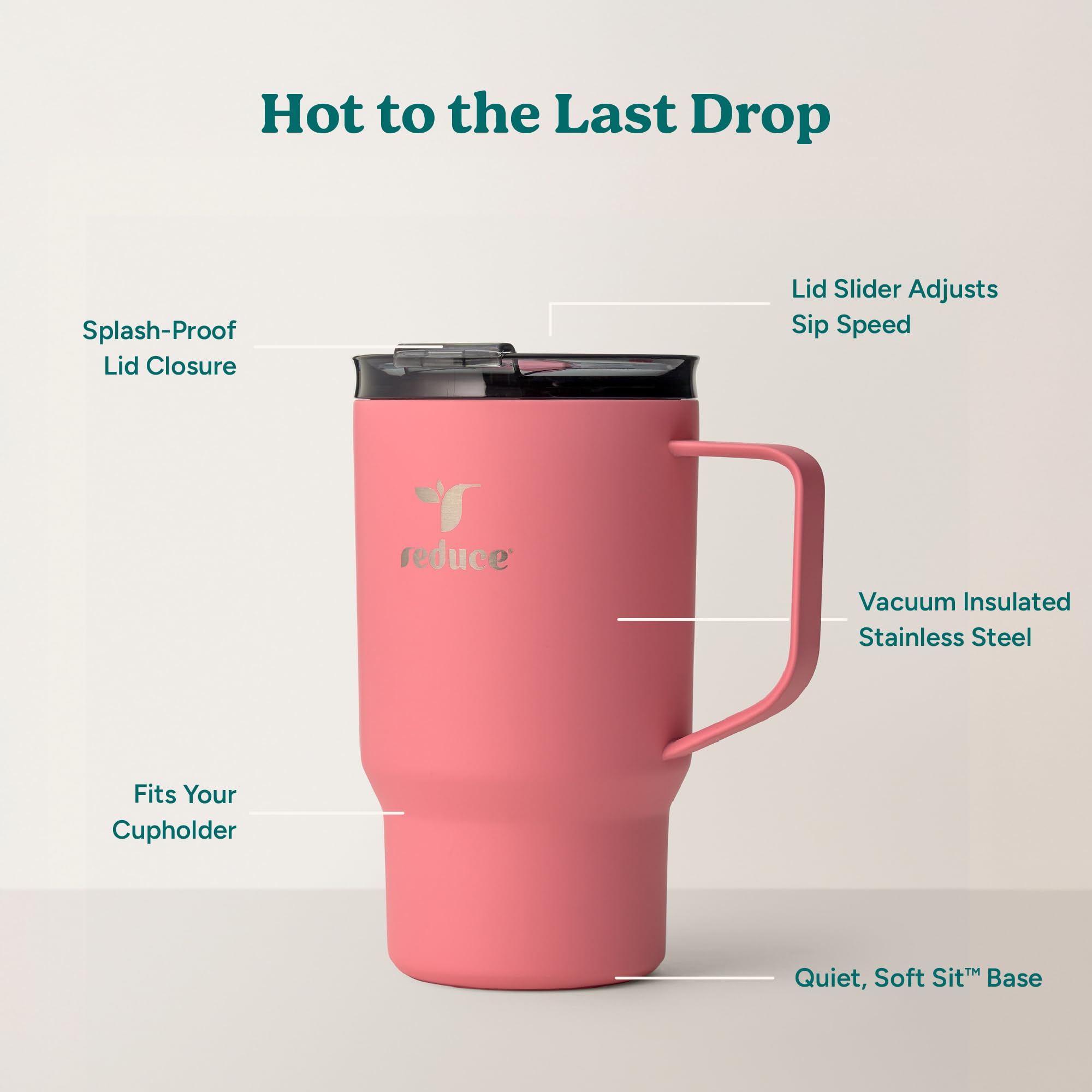 REDUCE Hot1 mug offers temperature-adjusting lid for customizable warmth