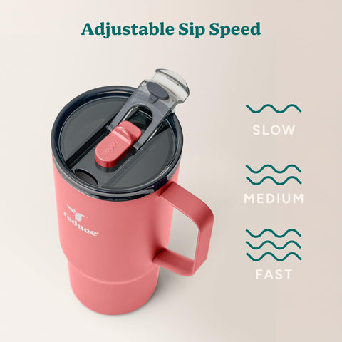 REDUCE hot1 mug features drop-proof handle for rugged daily use.
